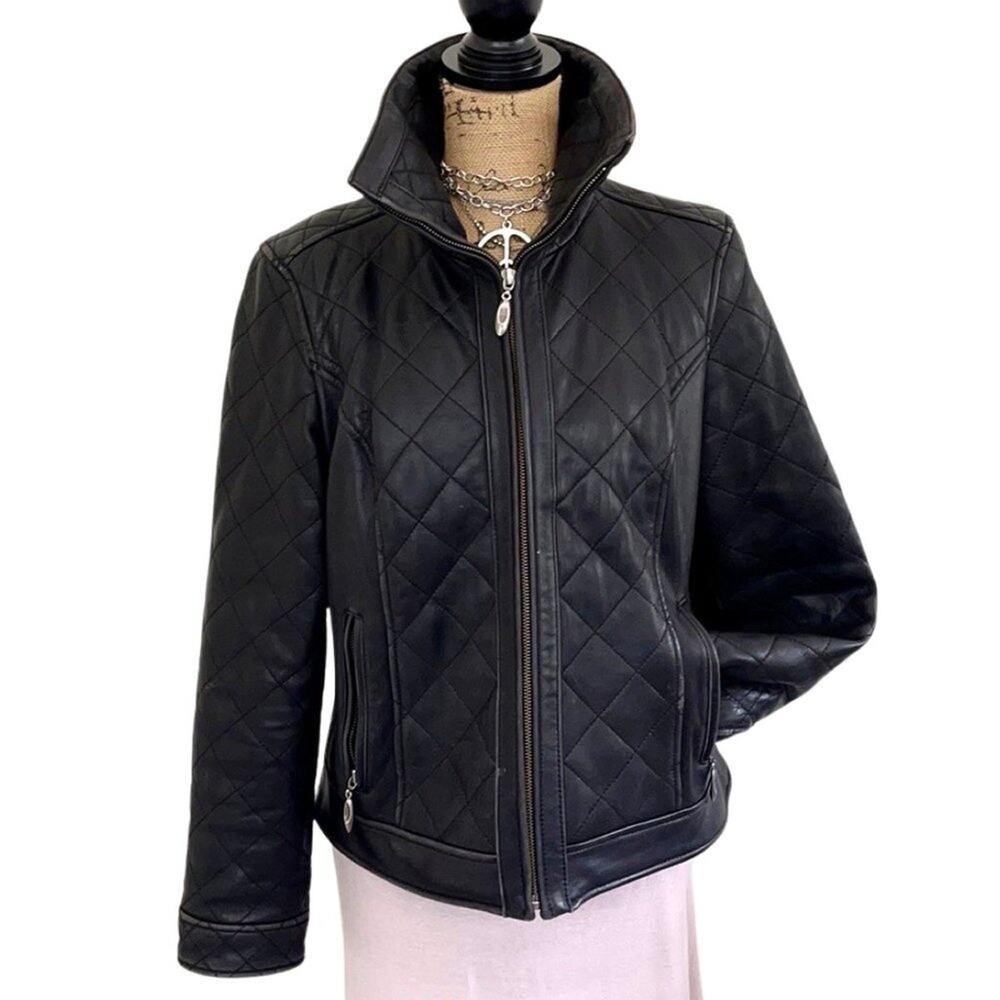 PRESTON & YORK lamb skin leather motojacket MEDIUM